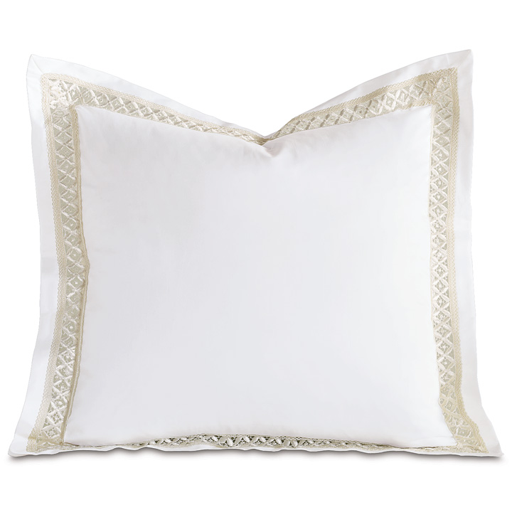 Juliet Lace Euro Sham in White/Ivory