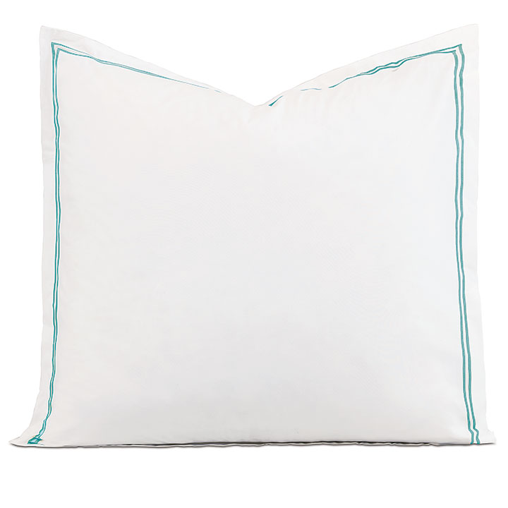 Enzo Satin Stitch Euro Sham In Aruba