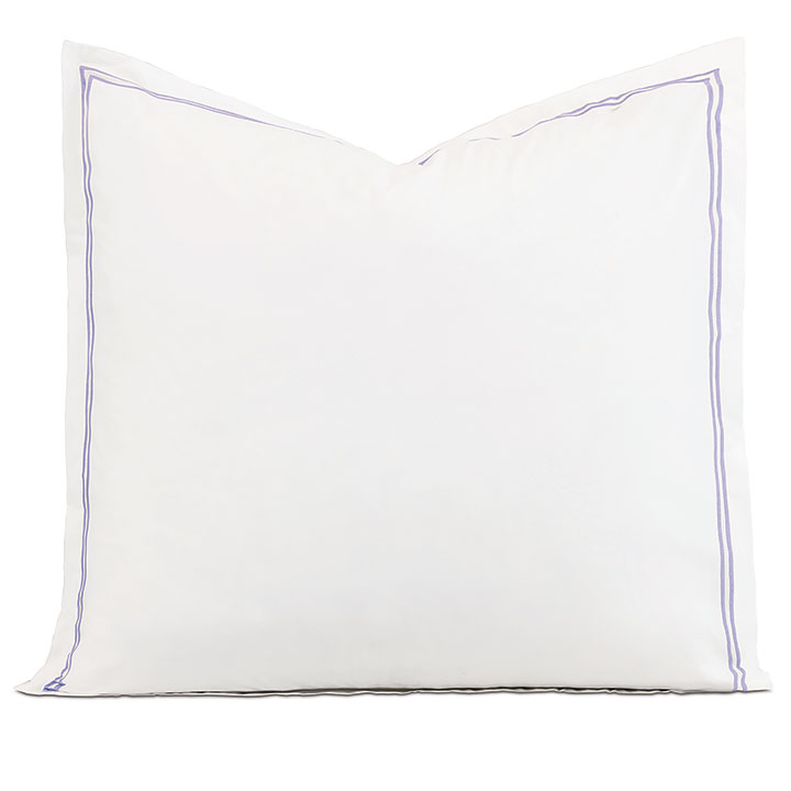 Enzo Satin Stitch Euro Sham In Heather