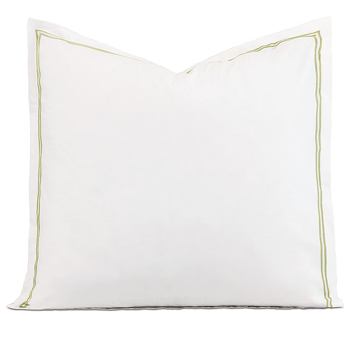 Enzo Satin Stitch Euro Sham In Pear