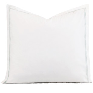 Enzo Satin Stitch Euro Sham in Silver