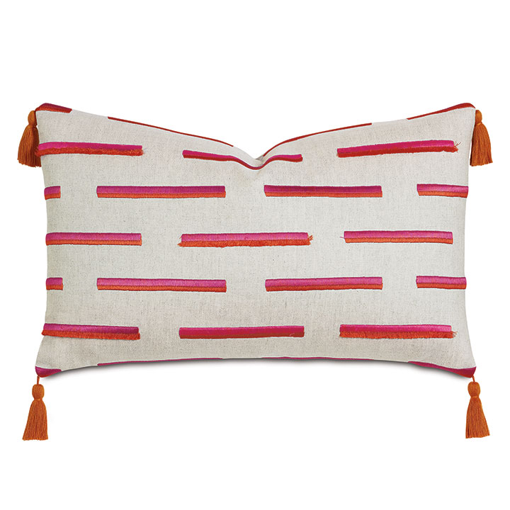 FAIRUZA MINI BRUSH FRINGE DECORATIVE PILLOW