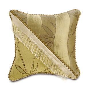Fiji: Lagoon And Fiji With Yacata Fringe Pillow