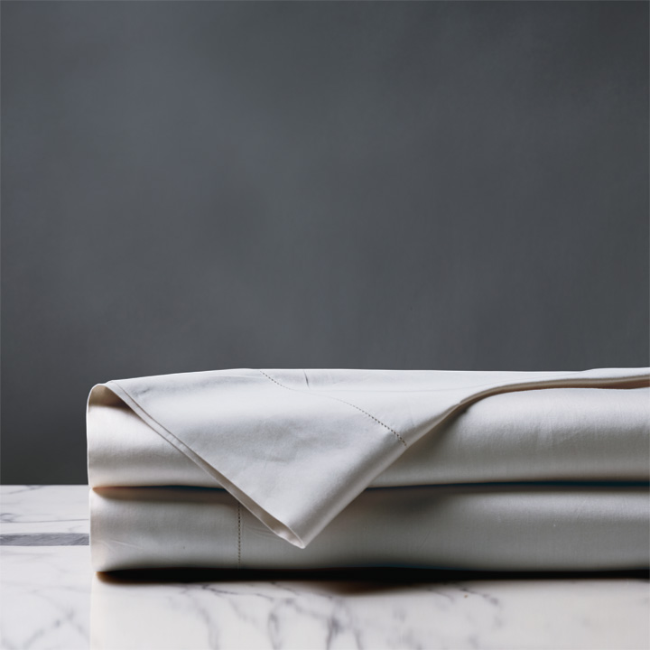 Deluca Sateen Flat Sheet in Silver