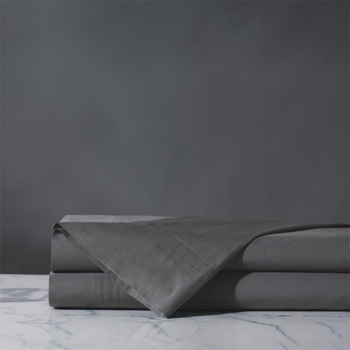 Vail Percale Flat Sheet In Slate