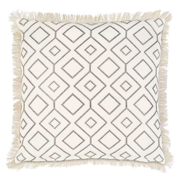 Freya Embroidered Decorative Pillow