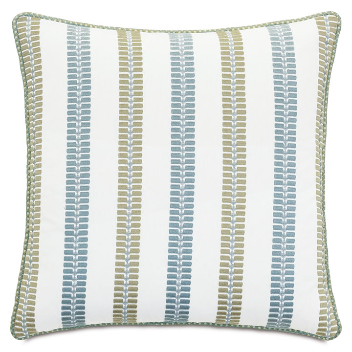 GRENADA EMBROIDERED DECORATIVE PILLOW