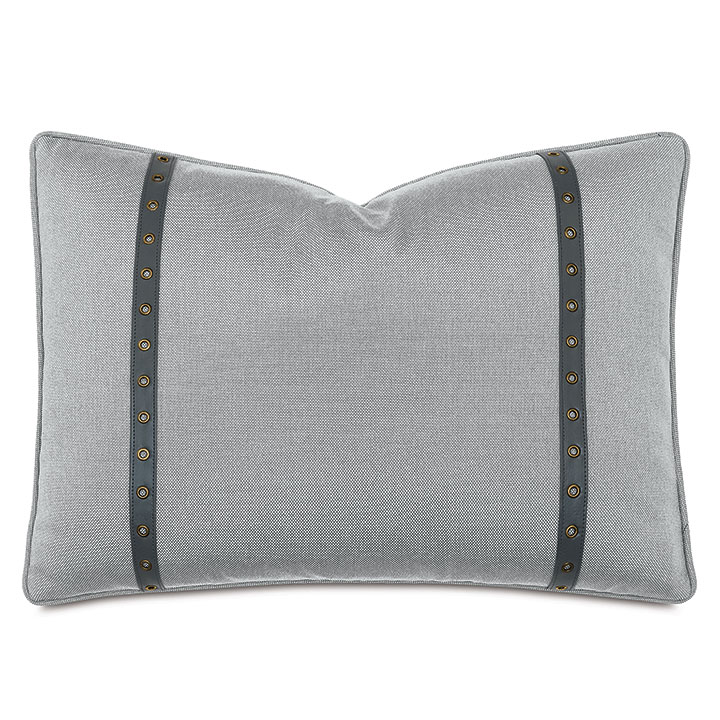 HIGGINS GROMMET TRIM DECORATIVE PILLOW