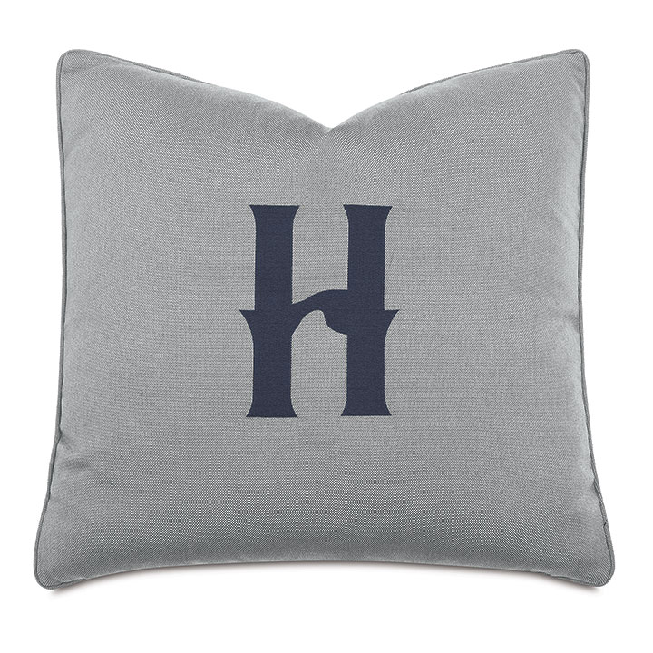 HIGGINS MONOGRAM DECORATIVE PILLOW