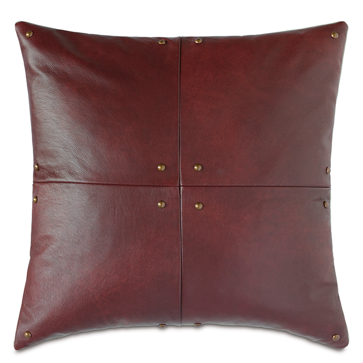 Kilbourn Leather Decorative Pillow