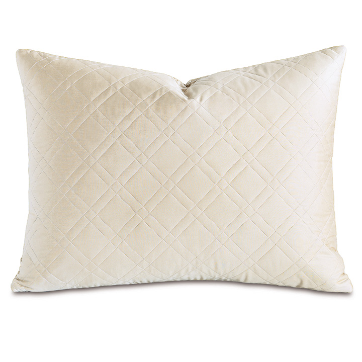 Coperta Diamond Quilted King Sham in Ivory