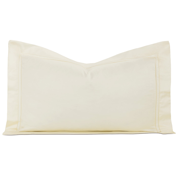 Lusso Sateen King Sham in Ivory