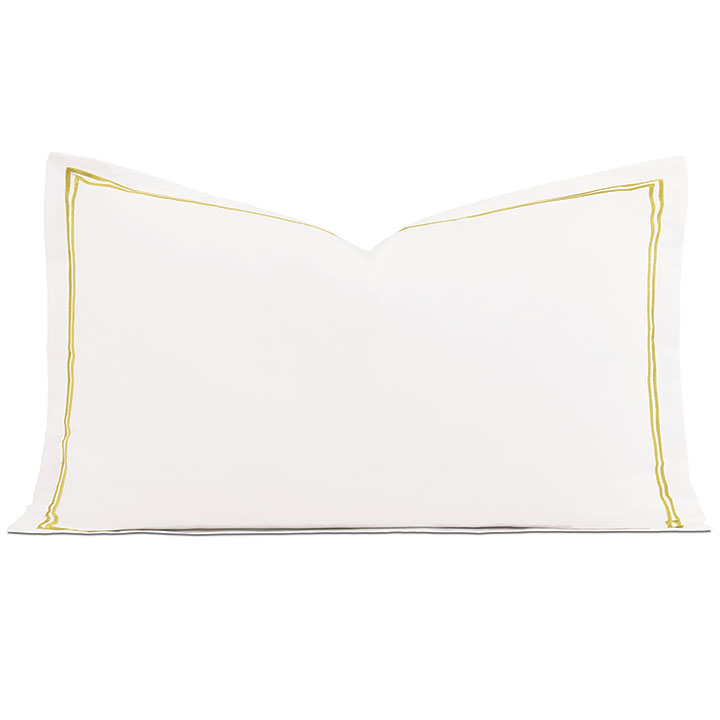 Enzo Satin Stitch King Sham in Daffodil