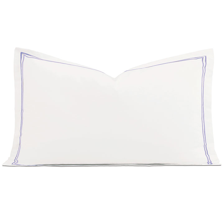 Enzo Satin Stitch King Sham In Heather