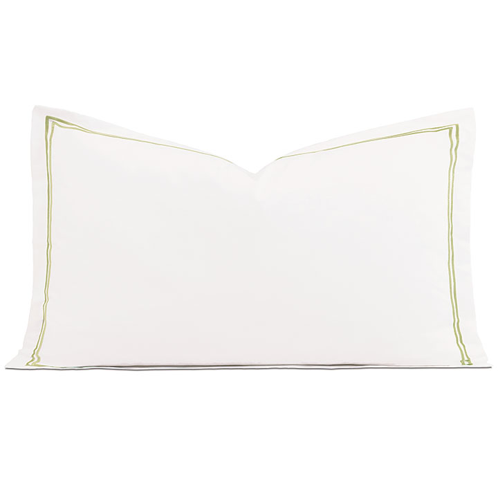 Enzo Satin Stitch King Sham In Pear