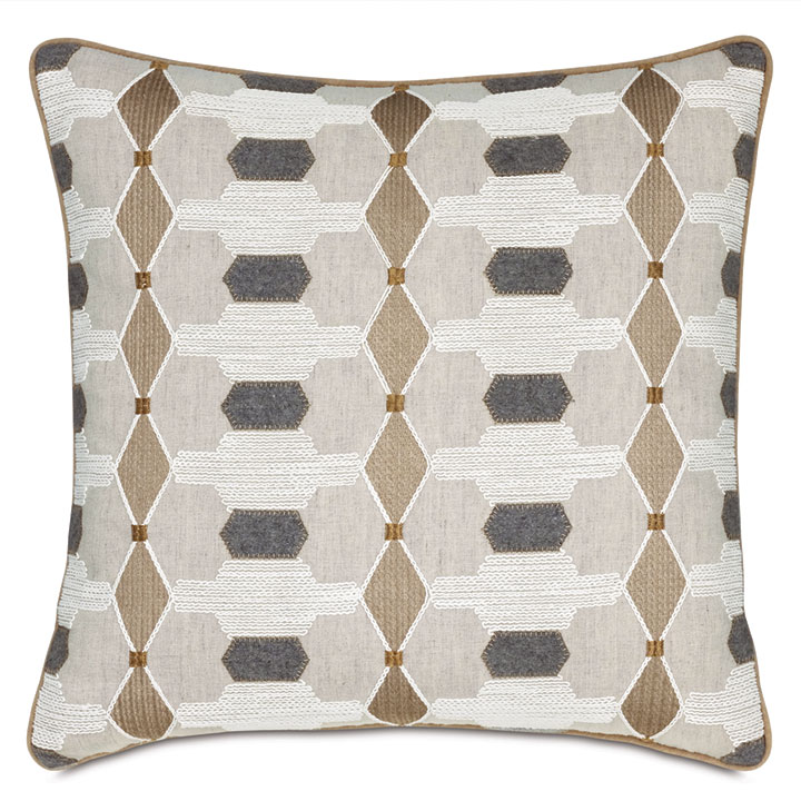 LEVI EMBROIDERED DECORATIVE PILLOW