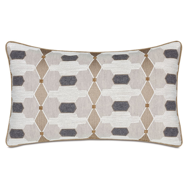 LEVI EMBROIDERED DECORATIVE PILLOW