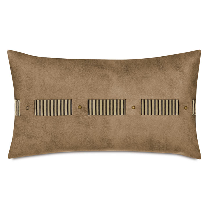 LORENZO FAUX LEATHER DECORATIVE PILLOW