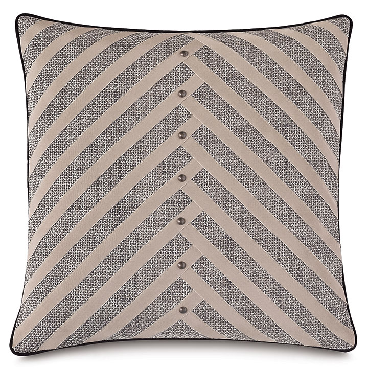 Maddox Diagonal Pleat Decorative Pillow