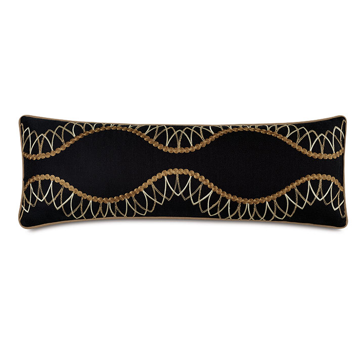 Midori Oblong Embroidered Pillow