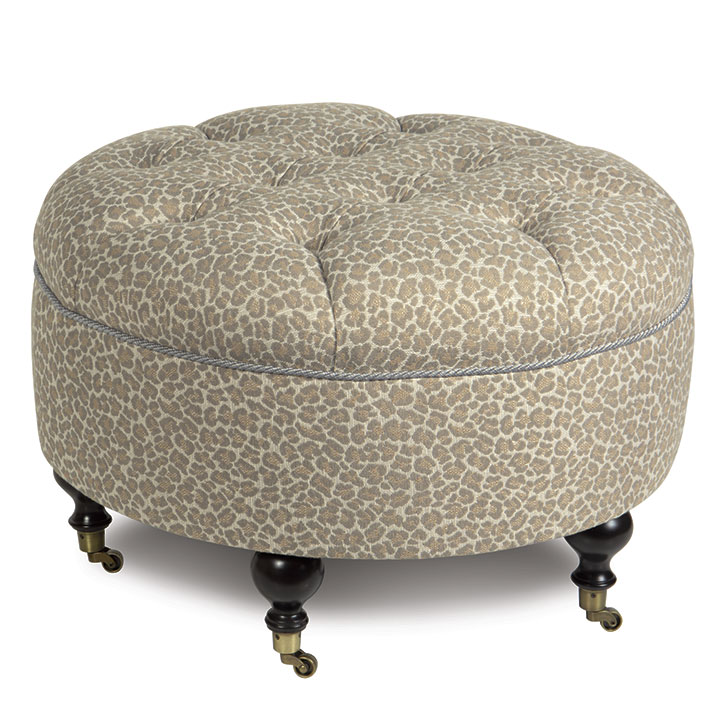 Parrish Fawn Round Ottoman