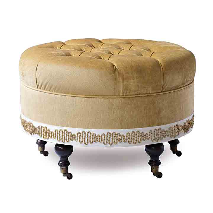 Marceau Metallic Border Ottoman