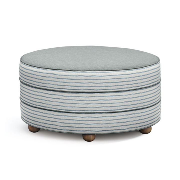 HIGHCLERE STRIPED VINE OTTOMAN
