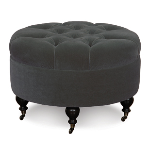 Bach Persian Gray Round Ottoman