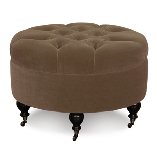 Bach Sable Round Ottoman