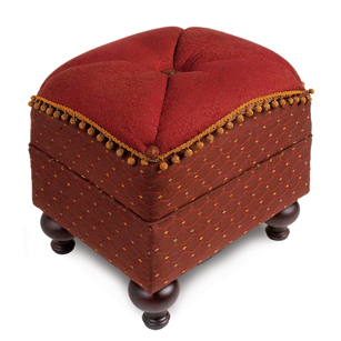 Bronwyn Merlot Pillow Top Ottoman