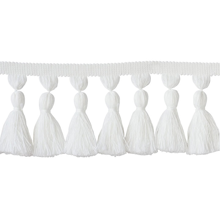 Tassel Trim Chunky White