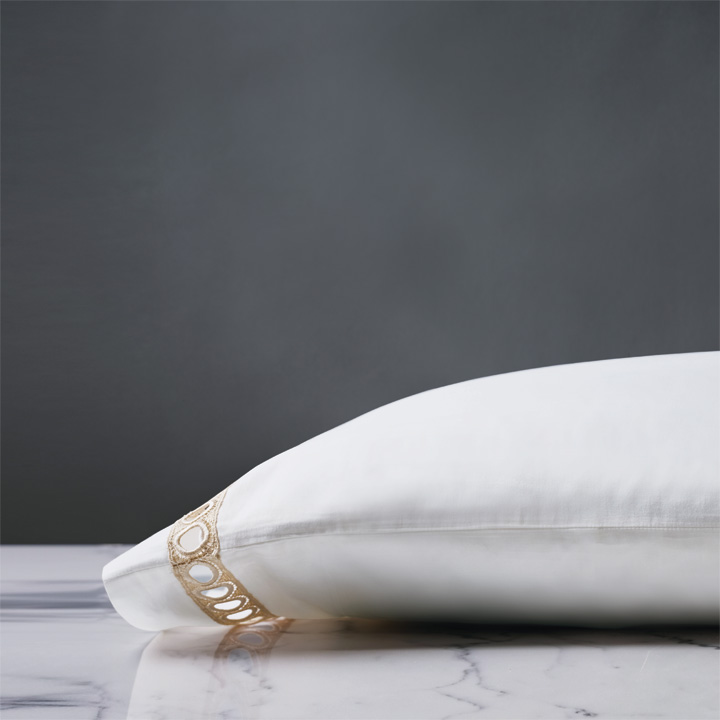 Celine Lace PIllowcase in Champagne