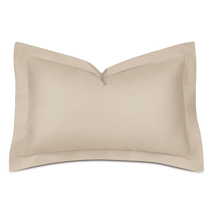 Deluca Sateen Queen Sham in Almond