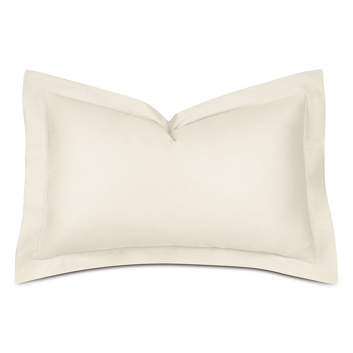 Deluca Sateen Queen Sham in Ivory