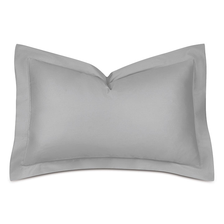 Deluca Sateen Queen Sham in Silver