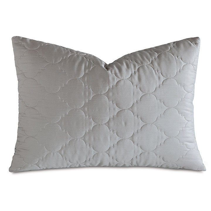 Viola Quilted Queen Sham in Dove