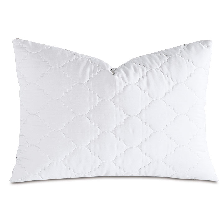 Viola Quilted Queen Sham in White