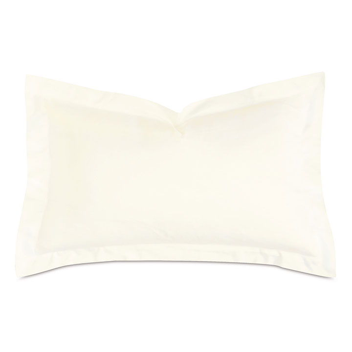 Fresco Sateen Queen Sham in Ivory