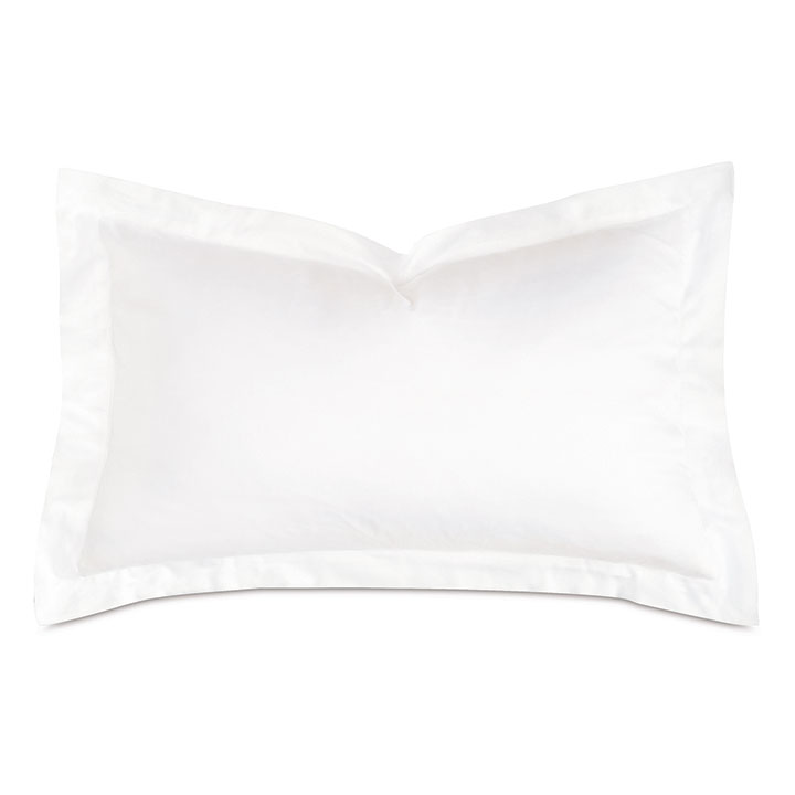 Fresco Sateen Queen Sham in White