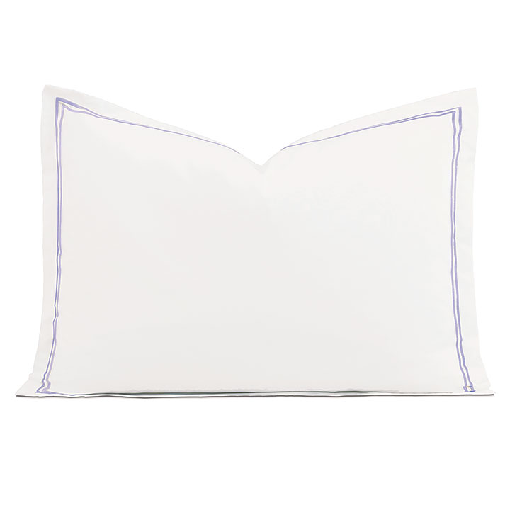 Enzo Satin Stitch Queen Sham In Heather