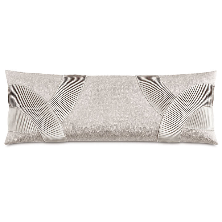 ROMILLY PLEATED APPLIQUE DECORATIVE PILLOW