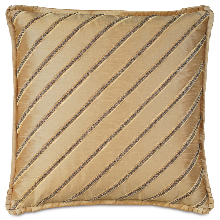 Roxanne Diagonal Trim Decorative Pillow