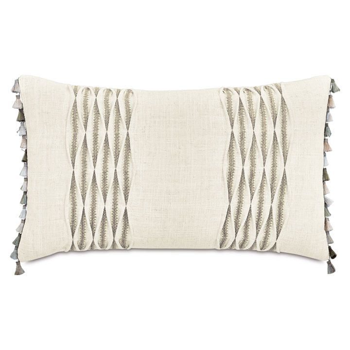 ROSECLIFF PINTUCK DECORATIVE PILLOW