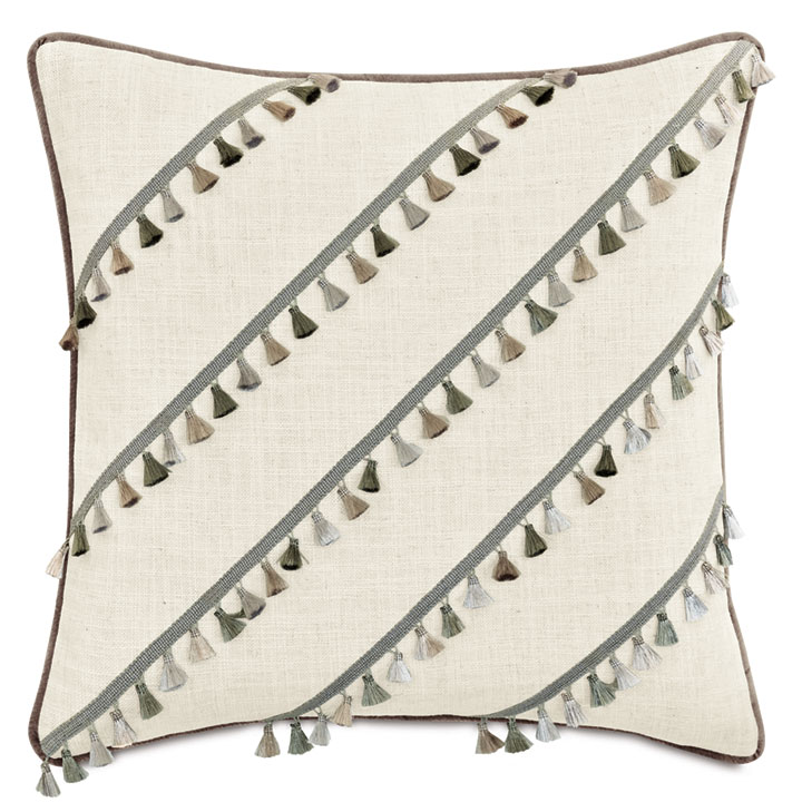 ROSECLIFF TASSEL DECORATIVE PILLOW