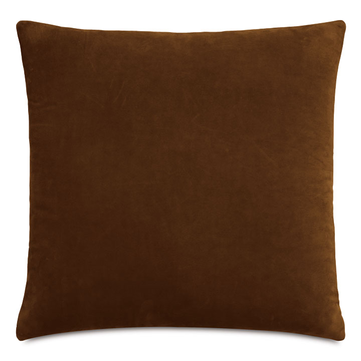 RUFUS NUBUCK LEATHER DECORATIVE PILLOW