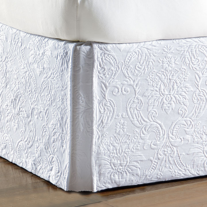 Sandrine White Bed Skirt