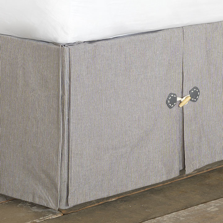 Tulane Indigo Bed Skirt