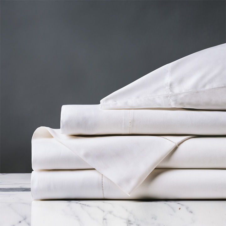 Roma Sateen Sheet Set in White