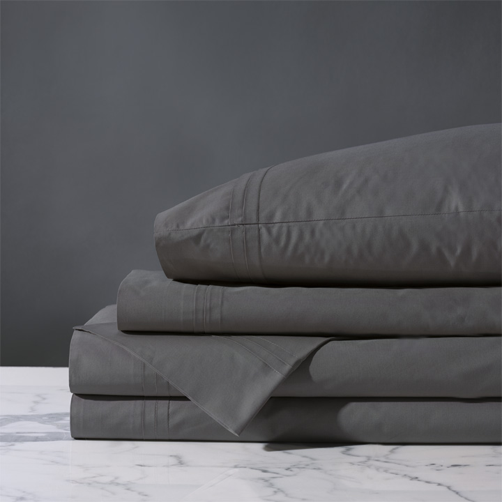 Vail Percale Sheet Set In Slate