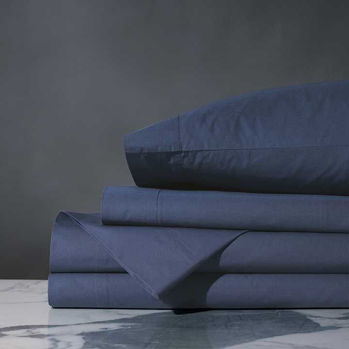 Majorca Percale Sheet Set in Azure